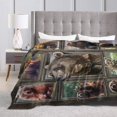 thumbnail image 3 of Bear Blanket Wild Animals Bear Throw Blanket Cool Bear Soft Warm Blanket Lightweight Blankets Flannel Fleece Blankets for Sofa Couch Bed Travel Gift for Kids Adults 80"x60", 3 of 6