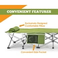 thumbnail image 5 of Alpcour Compact Folding Camping Cot - Single Person, Heavy Duty, Indoor & Outdoor Bed with Pillow - Army Green, 5 of 9