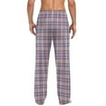 thumbnail image 3 of Mgmyaa Mens Plaid Print Pajama Pants Loose Fit Elastic Waist Straight Leg Sleep Trousers with Pockets, 3 of 5