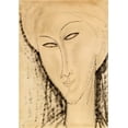 thumbnail image 2 of Modigliani, Amedeo 18x24 Black Ornate Wood Framed with Double Matting Museum Art Print Titled - Tete De Femme, 2 of 4