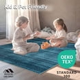 thumbnail image 4 of ODIKA 5'x7' Machine Washable Non-Slip Area Rug, Celestial Dust Mottled High Traffic Rug, Teal, 252227, 4 of 7