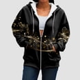 thumbnail image 5 of COMVALUE Womens Zip Up Hoodies Boho Floral Long Sleeve Sweatshirts Casual Graphic Y2K Hoodie Fall Hooded Jacket with Pockets (Light Yellow, XL), 5 of 6