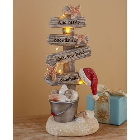 Lighted Christmas Tree with Beach Theme - Seas and