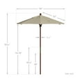 thumbnail image 5 of California Umbrella 7.5' Grove Series Patio Umbrella With Wood Pole Hardwood Ribs  Push Lift With Pacifica Beige Fabric, 5 of 5