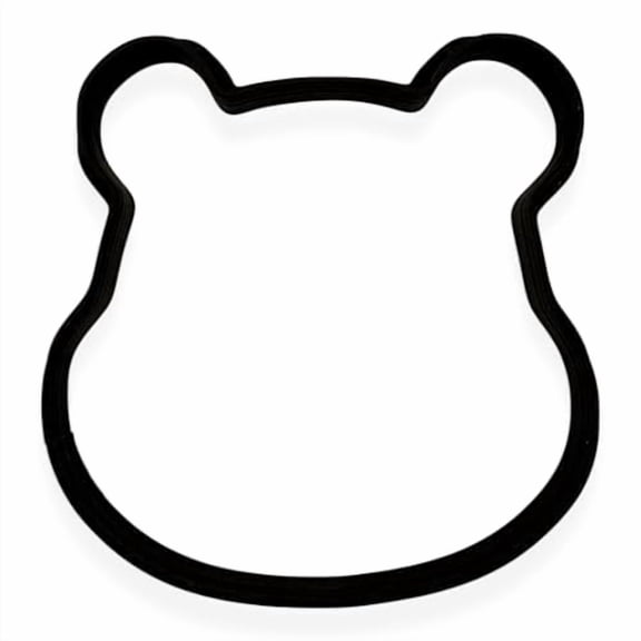 Bear Face Cookie Cutter with Easy Push Design (3.5 inch)