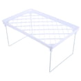 thumbnail image 4 of RENACLIPY White Stackable Foldable Storage Shelf for Home No Assembly Required 2Pcs, 4 of 8