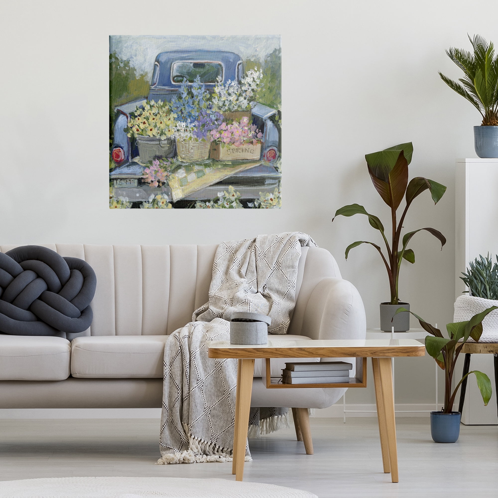 Stupell Industries Truck Bed with Flowers Canvas Wall Art, design by Susan Winget