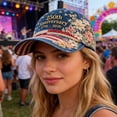 thumbnail image 5 of BSJJY 250th Anniversary USA Hat, USA 250th Anniversary Distressed Casual Cap, Retro American Tribute Hat Gift Honoring Patriots & Veterans (B), 5 of 8