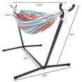 thumbnail image 2 of Pure Garden 400lb Capacity 2 Person Double Hammock with Stand, Red/Blue, 2 of 6