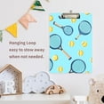 thumbnail image 2 of ALAZA Plastic Clipboard A4 Letter Size Decorative Clipboards for Students Women Men 9" x 12.5" Tennis Racket Ball on Blue, 2 of 6