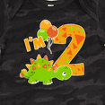 thumbnail image 4 of Inktastic Happy Dinosaur Second Birthday-green Boys or Girls Baby Bodysuit, 4 of 5
