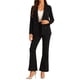 thumbnail image 2 of INSPIRAR CHIC Conjunto de Trabajo de 2 Piezas para Mujeres, Blazer Doble Botonadura y Pantalones Formales XS Negro, 2 of 6