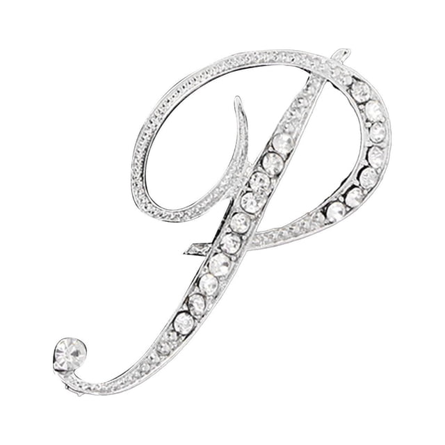 New Personality Set With Diamond Brooch 26 English Letter Brooch