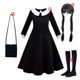 thumbnail image 3 of Disfraz de Halloween para niñas, Vestido de Cosplay para eventos negros, ropa de fiesta de noche para niños, Vestido gótico de moda, 3 of 5