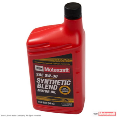 Motorcraft Synthetic Blend Motor Oil, 5W-30 - The Original Equipment oil used in many new Fords, 1 quart bottle, sold by