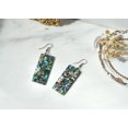 thumbnail image 3 of Beautiful Ocean Long Rectangle Shaped Abalone Seashell Dangle Earrings, 3 of 8