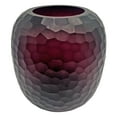 thumbnail image 3 of Bergamo Art 10" Decorative Handmade Glass Purple Patterned Oval Vase, 3 of 5