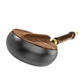 thumbnail image 2 of Fiocias Nonstick Fry Handle Multipurpose Gas Cookware Frying Wok Pan Flat Bottom Wok for wood lid, 2 of 9