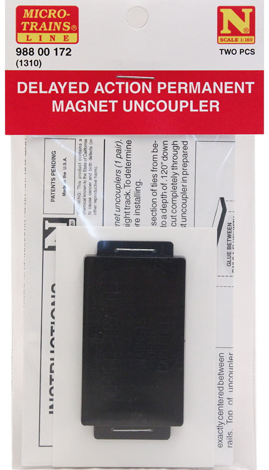 Less Track pkg Permament Uncoupler Magnet 2 