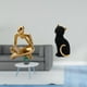 thumbnail image 2 of Estatua Abstracta De Gato Pensador, Figura Decorativa De Resina, Adorno Coleccionable Para Mesa, Sala De Estar, Estantería De Oficina, Entrada, Dormitorio, 2 of 8