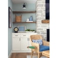 thumbnail image 2 of Chesapeake Agave Blue Faux Grasscloth Unpasted Non Woven Wallpaper, 20.5-in by 33-ft, 56.4 sq. ft., 2 of 4