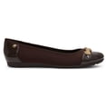 thumbnail image 3 of Anne Klein Sport Able Ballet Flats for Women, Slip on Casual Shoes with Cap Toe, Buckle Strap, Elasticized Topline and Micro Wedge Heel Design, 3 of 7