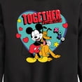 thumbnail image 3 of Disney - Together Fur Ever Mickey Pluto - Youth Crewneck Fleece Sweatshirt, 3 of 5