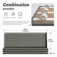 thumbnail image 3 of Johnear Peel and Stick Headboard for Queen Size Bed in Darkgray, Pack of 9 Panels for Bed Backboard, Soundproof Linen 3D Padded Wall Panels, Upholstered Wall Panel 23.6*11.8*1.9’’, 3 of 7