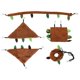 thumbnail image 3 of 5Pcs Hamster Sugar Glider Hanging Cage Accessories Set Leaf Wood Design Small Animal Hammock Channel, 3 of 5