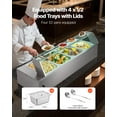 thumbnail image 3 of VEVOR Commercial Food Warmer, 1500W Electric Stainless Steel Steam Food Warmer with Glass Cover, 4-Pan Countertop Buffet Bain Marie with Soup & Perforated Ladles, for Catering, Restaurant & Party, 3 of 9