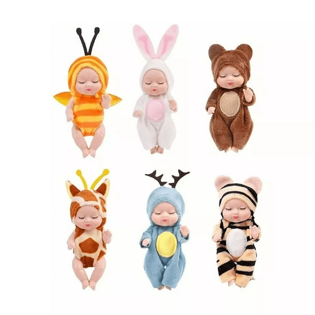 Muñeca Bebé Reborn Realista Juguetes Lindo Regalo 11cm 6pzs