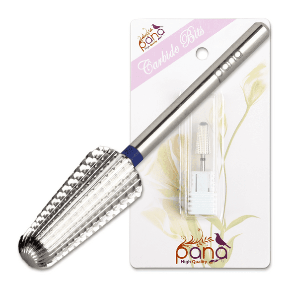 PANA 3/32" Volcano Nail Carbide Bit for Electric Dremel Drill Machine (Medium - M, SILVER)