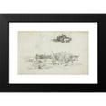 thumbnail image 2 of Charles François Daubigny 18x13 Black Modern Framed Museum Art Print Titled - Two Sketches of Oxen Hauling a Log, 2 of 5