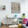 thumbnail image 2 of Stupell Industries Love Typography Kids' Building Block Arrangement Inspirational Painting Gallery Wrapped Canvas Print Wall Art, 36 x 48, 2 of 6
