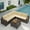 Beige, variant on 7 Pieces Patio Furniture Set, Aiho Wicker Outdoor Sectional Sofa with Glass Coffee Table & Soft Cushions, Perfect for Patio, Garden, Gray