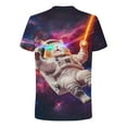 thumbnail image 5 of Afuyipoi Unisex 3D Print Shirts, Colorful Space Graphic Tees for Men Women Teens Hot Pink 3XL, 5 of 5