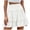 *White, variant on Binmer Women's High Waist Tiered Ruffle Flowy A Line Mini Skirt,Casual Summer Swing Skirt Black,Women's Plus L