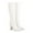 White, variant on Fesfesfes Boots For Women Knee High Fall And Winter Boots Thick High-heeled Snake Print Sleeve Round Toe High Boots Boots US:9.5(43)