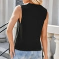 thumbnail image 4 of UAMVSH Womens Sweater Vests Tie Front Knitted Cardigans Summer Fall Sleeveless Tank Tops Fashion Casual Solid Color Outerwear Coats(Small,Black), 4 of 7