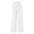 thumbnail image 5 of Lroveb Dress Pants for Women, High Waisted Wide Leg Lightweight Tailored Premium Fabric Pants Womens Casual With Pockets White, 5 of 6
