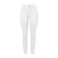 thumbnail image 6 of Jeans for Women Fashion High Waisted Petite Plus Size Stretch Colored White Pants Sizes XXL, 6 of 6
