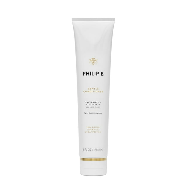 PHILIP B Acondicionador suave 6 fl. onz. (178 ml) - Acondicionador sin fragancia con manteca de karité y vitamina B5 para agregar brillo y vitalidad al cabello