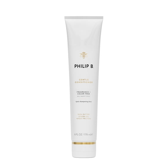 PHILIP B Acondicionador suave 6 fl. onz. (178 ml) - Acondicionador sin fragancia con manteca de karité y vitamina B5 para agregar brillo y vitalidad al cabello