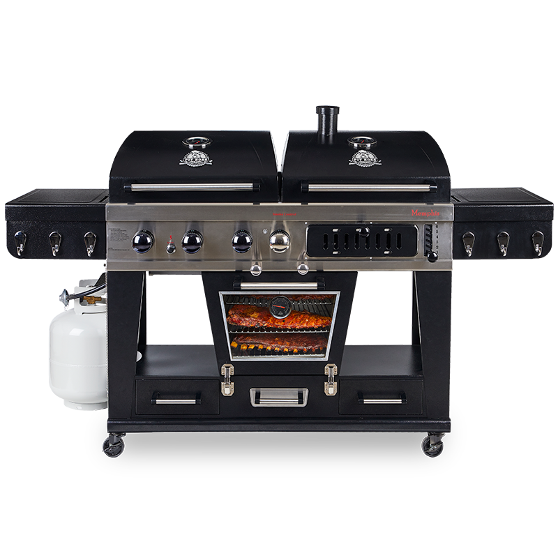 Pit Boss Memphis Ultimate Gas and Charcoal Combo Grill with Electric Smoker - image 4 of 12