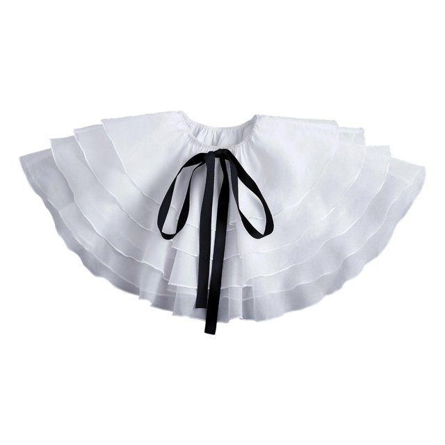 Chal de gasa para mujer, elegante accesorio de disfraz con volantes para citas, fiestas y bodas.