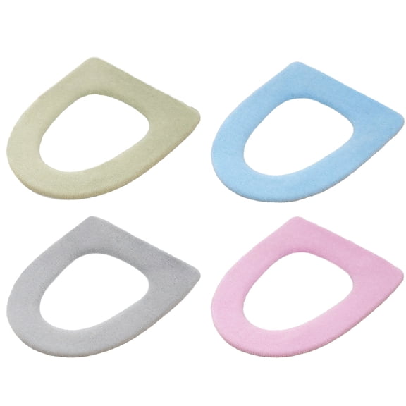 4 Pcs Toilet Lid Covers for Bathroom, Toilet Seat Cover, Four Seasons Use, Nordic Design, Acrylic Fibers Material, Easy to Install, Fits Most Toilets