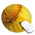 thumbnail image 2 of Disketp Honey Bee Pollinating Sunflower Small Mouse Pad 7.9x7.9 Inches,Washable Round Mousepad For Office Laptop Computer,Non-Slip Rubber Base Mouse Pads For Wireless Mouse, 2 of 9