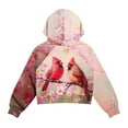 thumbnail image 5 of Xoenoiee Cardinal Cherry Blossom Print Girls Half Zipper Pullover Sweatshirt Kids Long Sleeve Hoodies Pullover Causl Jacket with Pocket, 11-12 Years, 5 of 7