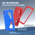 thumbnail image 2 of Dteck Kids Case for Samsung Galaxy Tab A9 8.7-inch (SM-X110/X115/X117), Shockproof Silicone Case Hybrid PC Heavy Duty Armor Cover with Dual Kickstand for Children,Blue+Red, 2 of 8