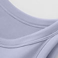 thumbnail image 7 of VV AVEORS Women's Shelf Bra Tank Top Wide Strap Ribbed Camisole Summer Crew Neck Basic Underwear Light Purple S, 7 of 7